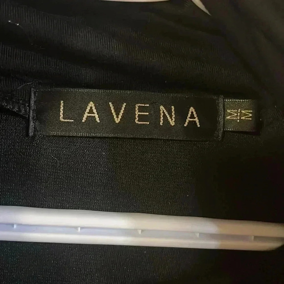 [M] Lavena  Cowl Neck Sky Scraper Print Embellished Tunic Sweater Blouse Dress - Picture 6 of 9